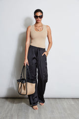 Relaxed Satin Cargo Pant