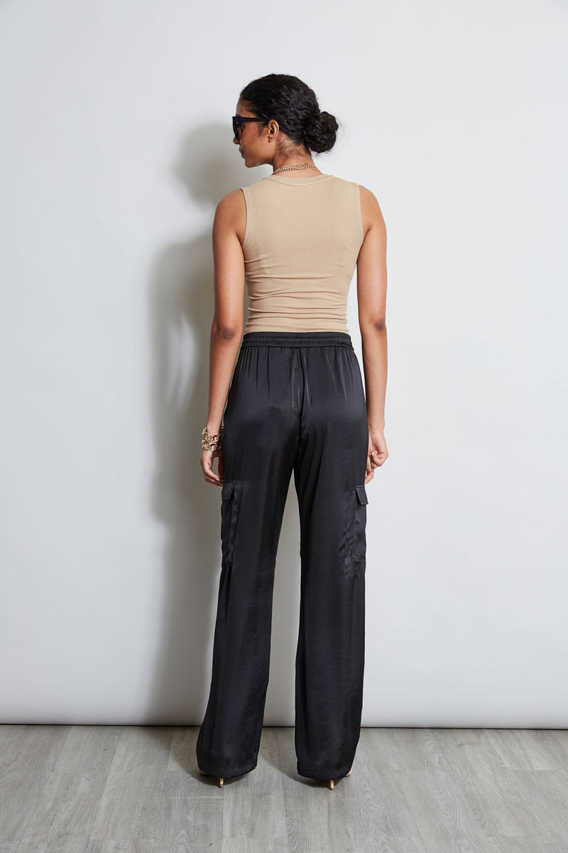 Relaxed Satin Cargo Pant