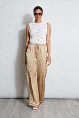 Relaxed Satin Cargo Pant