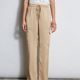 Relaxed Satin Cargo Pant