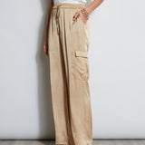Relaxed Satin Cargo Pant