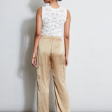 Relaxed Satin Cargo Pant