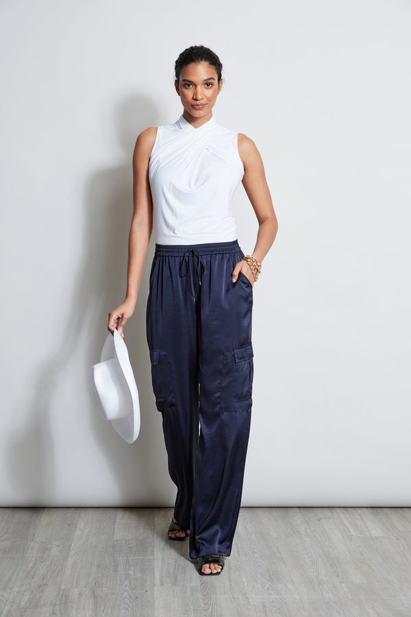 Relaxed Satin Cargo Pant