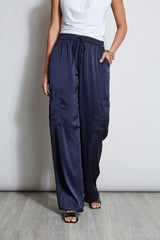 Relaxed Satin Cargo Pant