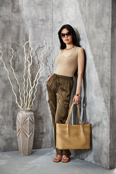 Relaxed Satin Cargo Pant Image 2