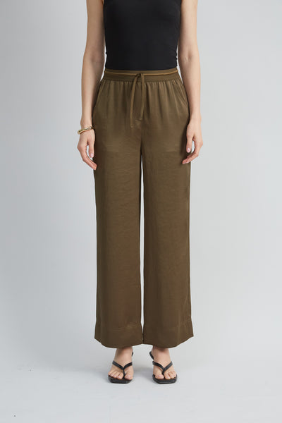 Satin Wide Leg Pant Image 1