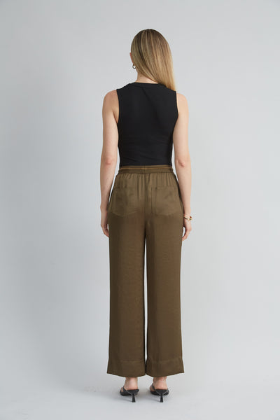Satin Wide Leg Pant Image 5