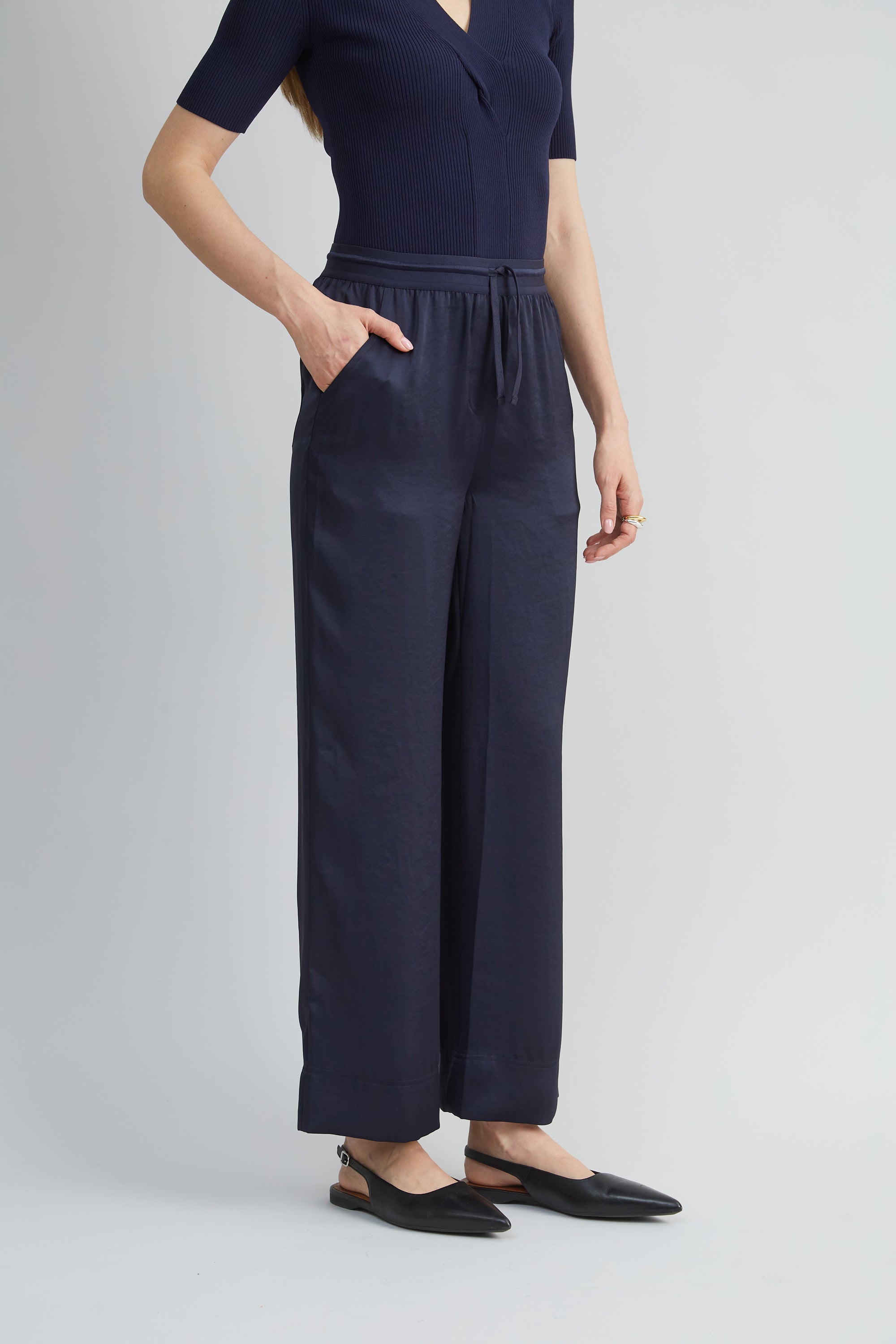 Satin Wide Leg Pant