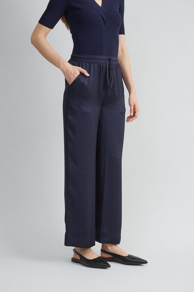 Satin Wide Leg Pant Image 3