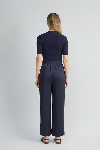 Satin Wide Leg Pant Image 5