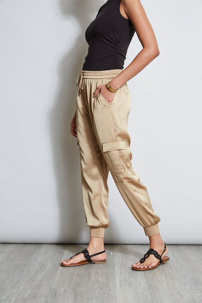Satin Cargo Pant Image 4