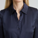 Satin Tie Shirt Dress