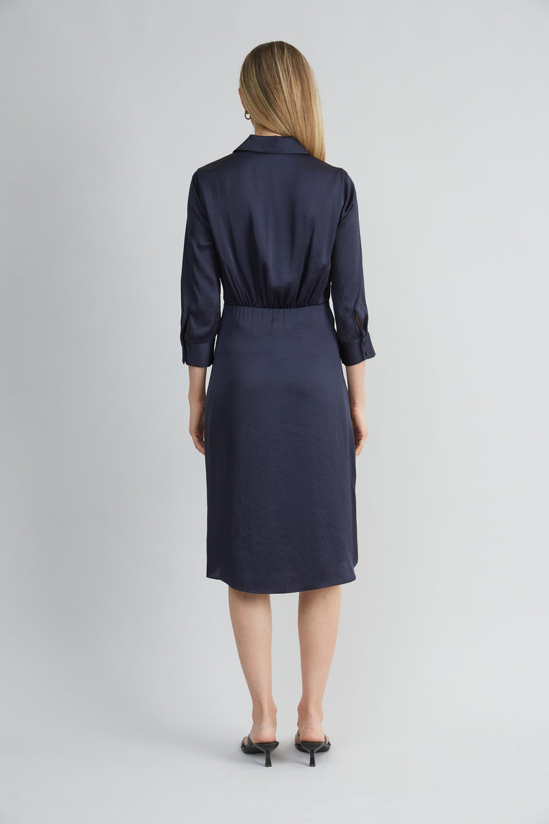 Satin Tie Shirt Dress Elie Tahari Satin Tie Shirt Dress Elie Tahari