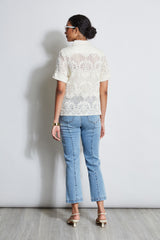 Short Sleeve Lace Utility Shirt