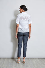 Short Sleeve Lace Utility Shirt