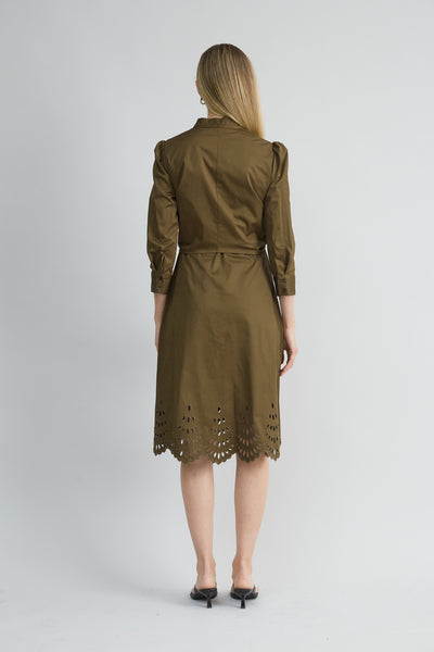 Cotton Tie Embroidered Dress Image 5