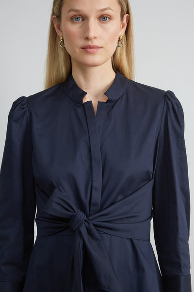 Cotton Tie Embroidered Dress Image 3