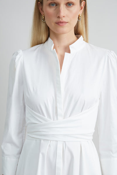 Cotton Tie Embroidered Dress Image 4