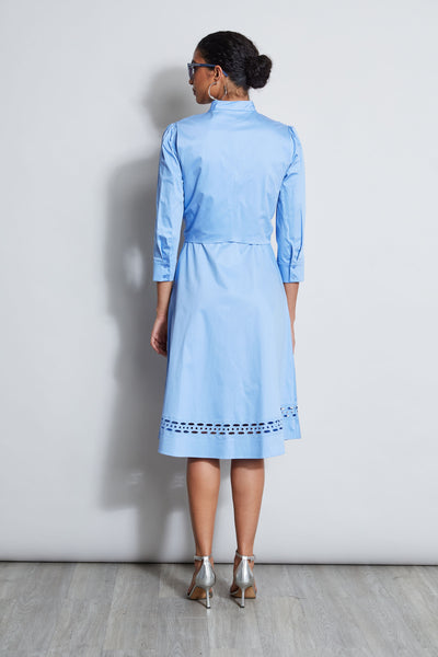 Tie Cotton Midi Dress Image 5