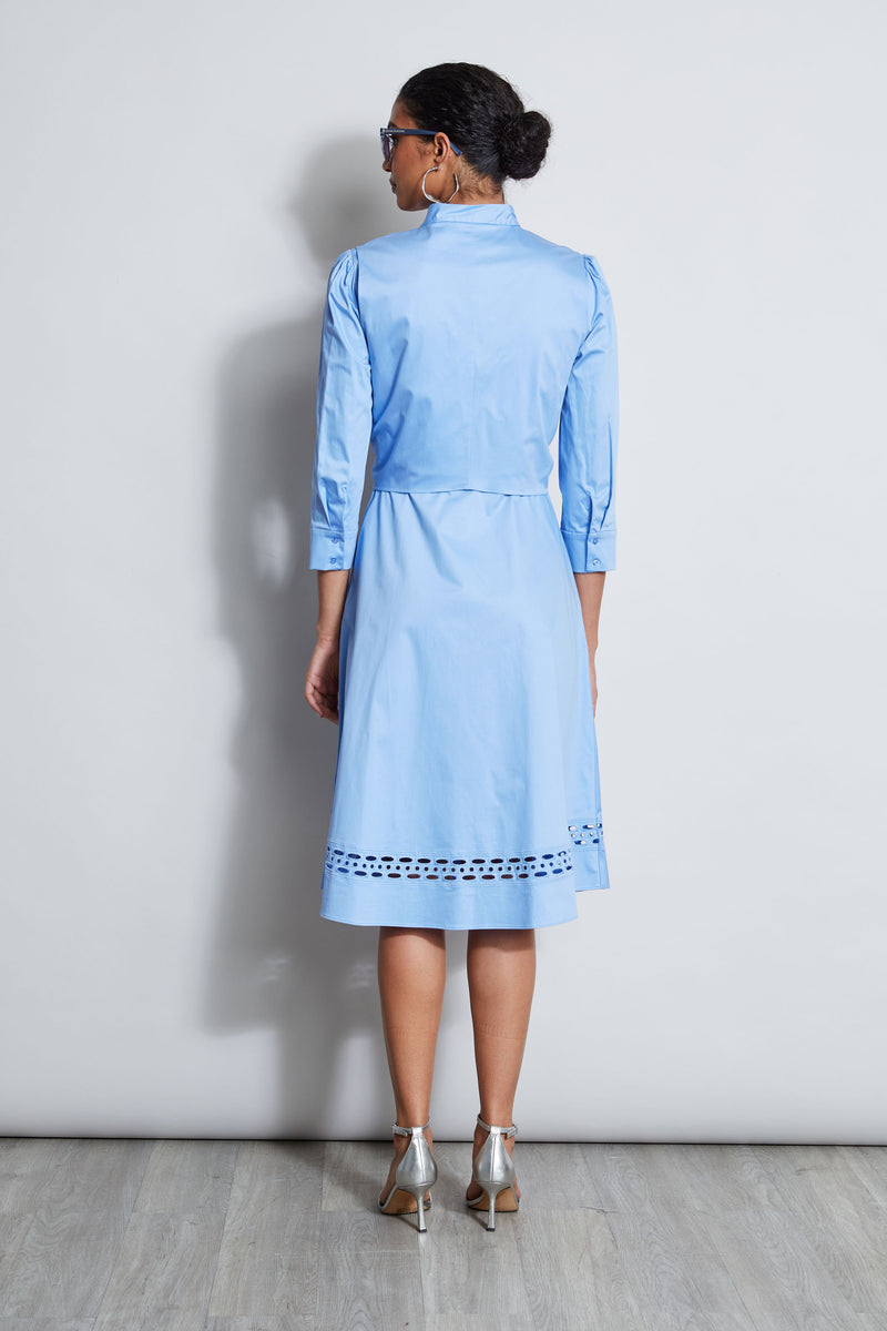 Tie Cotton Midi Dress