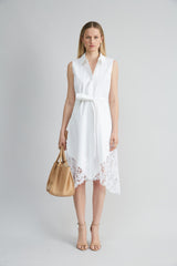 Cotton Lace Hem Dress