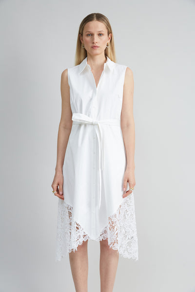 Cotton Lace Hem Dress Image 2