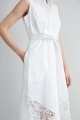 Cotton Lace Hem Dress