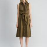 Sleeveless Cotton Tie Dress