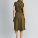 Sleeveless Cotton Tie Dress