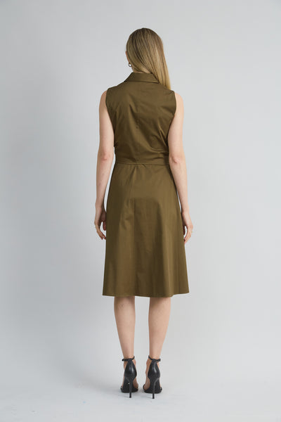 Sleeveless Cotton Tie Dress Image 4