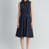 Sleeveless Cotton Tie Dress