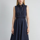 Sleeveless Cotton Tie Dress
