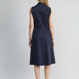 Sleeveless Cotton Tie Dress