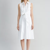 Sleeveless Cotton Tie Dress