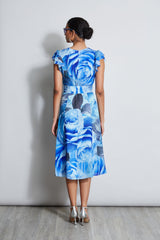 Silk Fantasy Garden Midi Dress