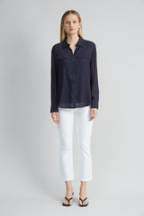 Silk Texture Utility Shirt