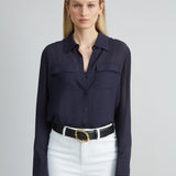 Silk Texture Utility Shirt