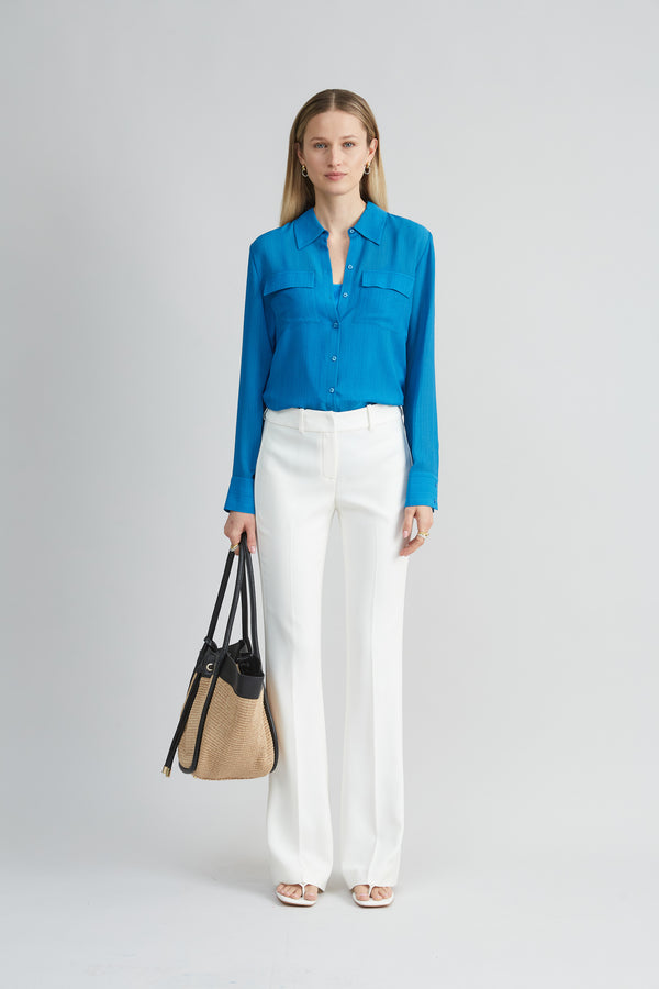Silk Texture Utility Shirt