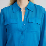 Silk Texture Utility Shirt