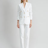 Linen Crest Button Blazer
