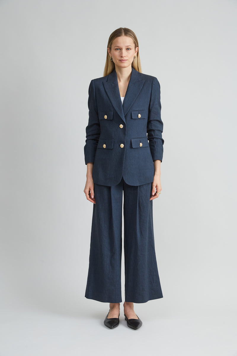 Pleated Linen Pant