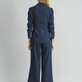 Linen Crest Button Blazer