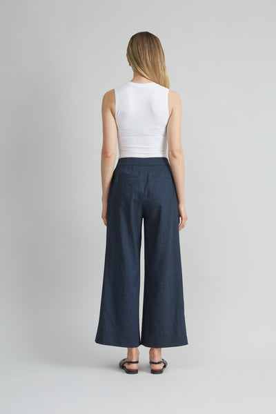 Pleated Linen Pant Image 6
