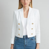 Cropped Linen Jacket