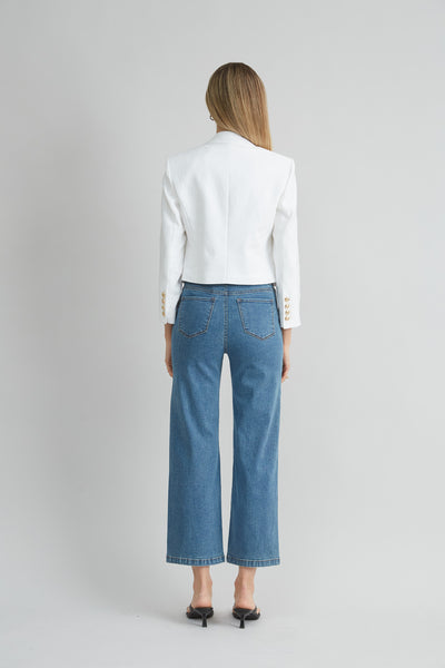 Cropped Linen Jacket Image 4