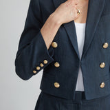 Cropped Linen Jacket