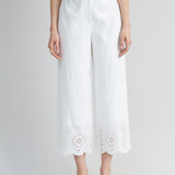 Linen Scallop Hem Pant