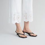 Linen Scallop Hem Pant