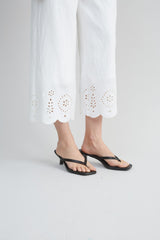 Linen Scallop Hem Pant