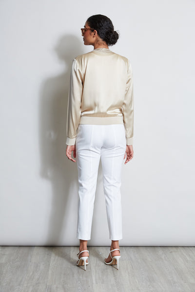 Silk Satin Bomber Jacket Image 6